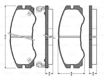 Комплект тормозных колодок BOSCH 0 986 TB2 234