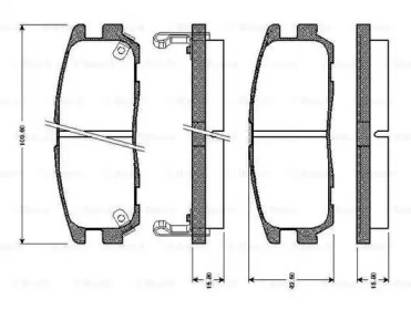 Комплект тормозных колодок BOSCH 0 986 TB2 237