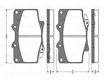 Комплект тормозных колодок BOSCH 0 986 TB2 238