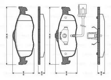 Комплект тормозных колодок BOSCH 0 986 TB2 241