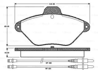 Комплект тормозных колодок BOSCH 0 986 TB2 246