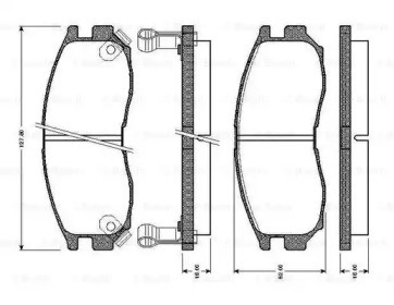 Комплект тормозных колодок BOSCH 0 986 TB2 250