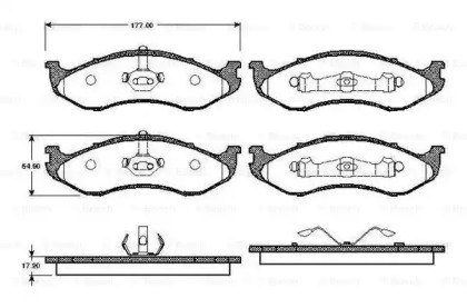 Комплект тормозных колодок BOSCH 0 986 TB2 254