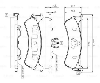 Комплект тормозных колодок BOSCH 0 986 TB2 257