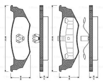 Комплект тормозных колодок BOSCH 0 986 TB2 260