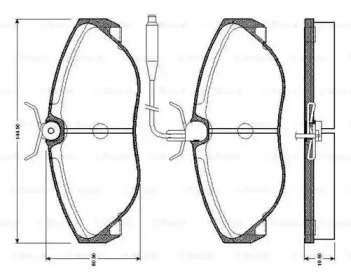 Комплект тормозных колодок BOSCH 0 986 TB2 261