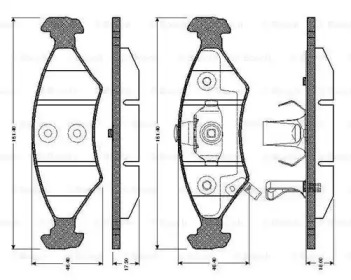 Комплект тормозных колодок BOSCH 0 986 TB2 267