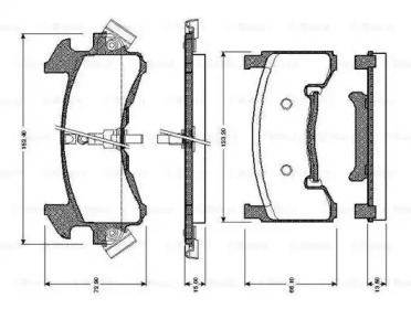 Комплект тормозных колодок BOSCH 0 986 TB2 270