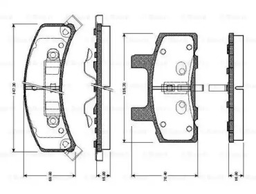 Комплект тормозных колодок BOSCH 0 986 TB2 271