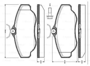 Комплект тормозных колодок BOSCH 0 986 TB2 274