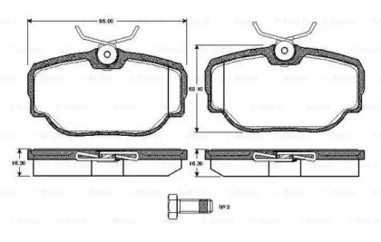 Комплект тормозных колодок BOSCH 0 986 TB2 275