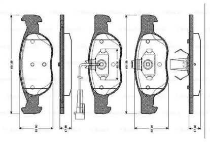 Комплект тормозных колодок BOSCH 0 986 TB2 285