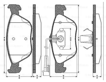 Комплект тормозных колодок BOSCH 0 986 TB2 286