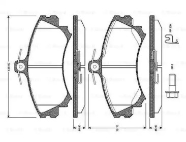 Комплект тормозных колодок BOSCH 0 986 TB2 288