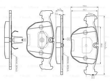 Комплект тормозных колодок BOSCH 0 986 TB2 292