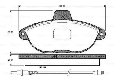 Комплект тормозных колодок BOSCH 0 986 TB2 295