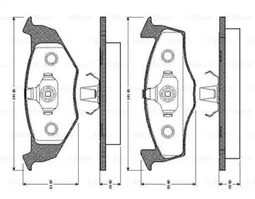 Комплект тормозных колодок BOSCH 0 986 TB2 300