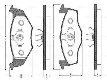 Комплект тормозных колодок BOSCH 0 986 TB2 301