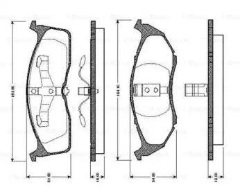 Комплект тормозных колодок BOSCH 0 986 TB2 302