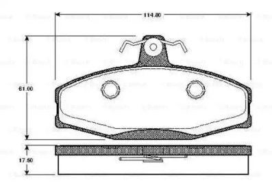 Комплект тормозных колодок BOSCH 0 986 TB2 305