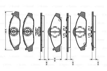 Комплект тормозных колодок BOSCH 0 986 TB2 307