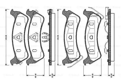 Комплект тормозных колодок BOSCH 0 986 TB2 308