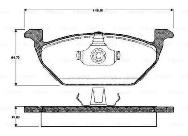 Комплект тормозных колодок BOSCH 0 986 TB2 313