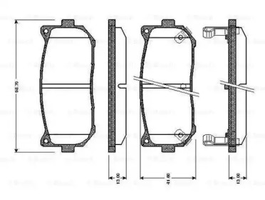 Комплект тормозных колодок BOSCH 0 986 TB2 321