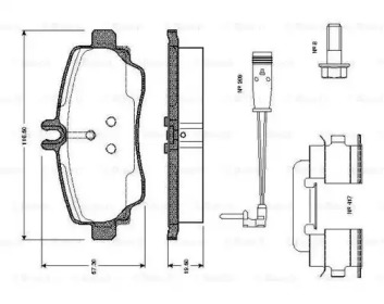 Комплект тормозных колодок BOSCH 0 986 TB2 323