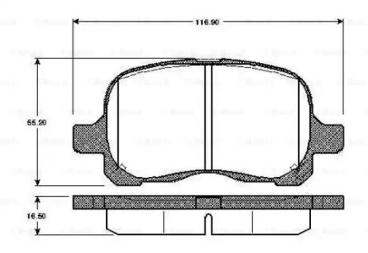 Комплект тормозных колодок BOSCH 0 986 TB2 326