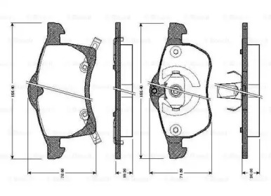 Комплект тормозных колодок BOSCH 0 986 TB2 335