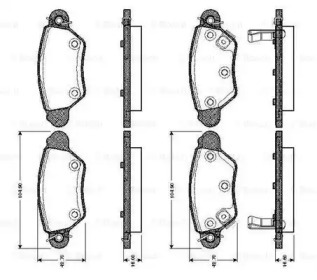 Комплект тормозных колодок BOSCH 0 986 TB2 336