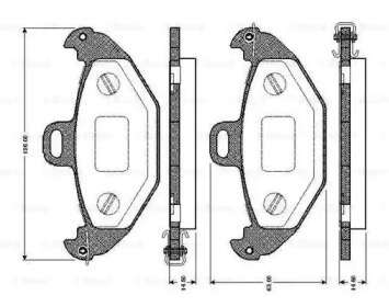 Комплект тормозных колодок BOSCH 0 986 TB2 337