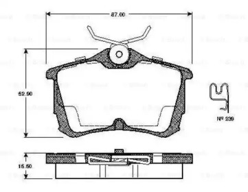 Комплект тормозных колодок BOSCH 0 986 TB2 341