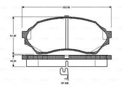 Комплект тормозных колодок BOSCH 0 986 TB2 343