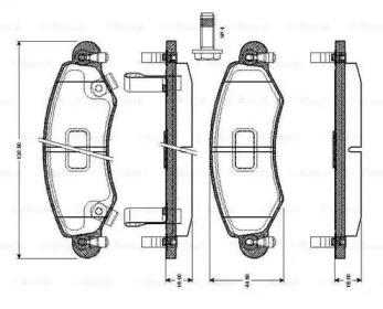 Комплект тормозных колодок BOSCH 0 986 TB2 344