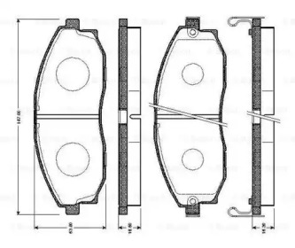 Комплект тормозных колодок BOSCH 0 986 TB2 345