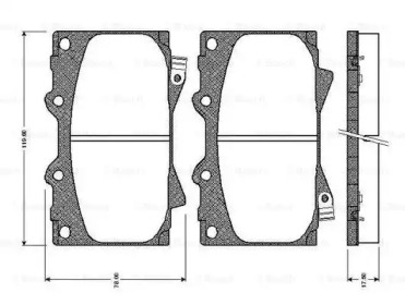 Комплект тормозных колодок BOSCH 0 986 TB2 348