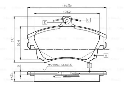 Комплект тормозных колодок BOSCH 0 986 TB2 349