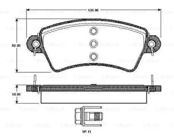 Комплект тормозных колодок BOSCH 0 986 TB2 358