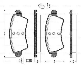 Комплект тормозных колодок BOSCH 0 986 TB2 359