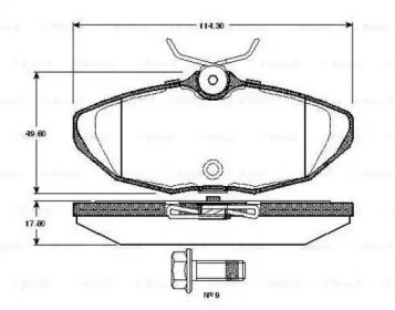 Комплект тормозных колодок BOSCH 0 986 TB2 363