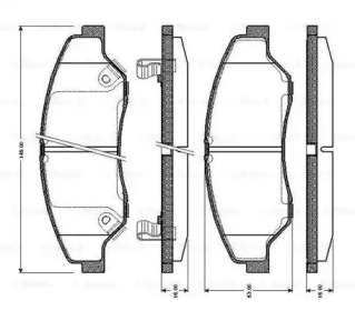 Комплект тормозных колодок BOSCH 0 986 TB2 366