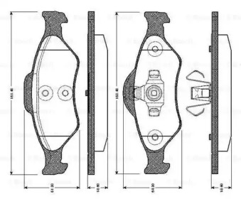 Комплект тормозных колодок BOSCH 0 986 TB2 374