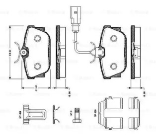 Комплект тормозных колодок BOSCH 0 986 TB2 376