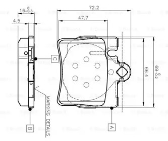 Комплект тормозных колодок BOSCH 0 986 TB2 378