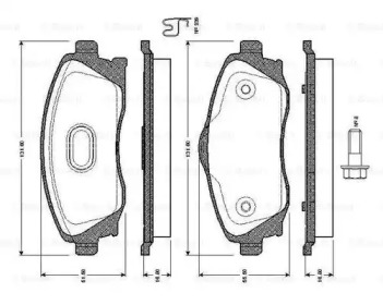 Комплект тормозных колодок BOSCH 0 986 TB2 380