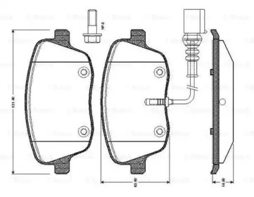 Комплект тормозных колодок BOSCH 0 986 TB2 382