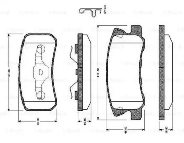 Комплект тормозных колодок BOSCH 0 986 TB2 385