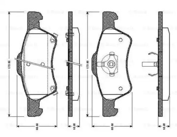 Комплект тормозных колодок BOSCH 0 986 TB2 387